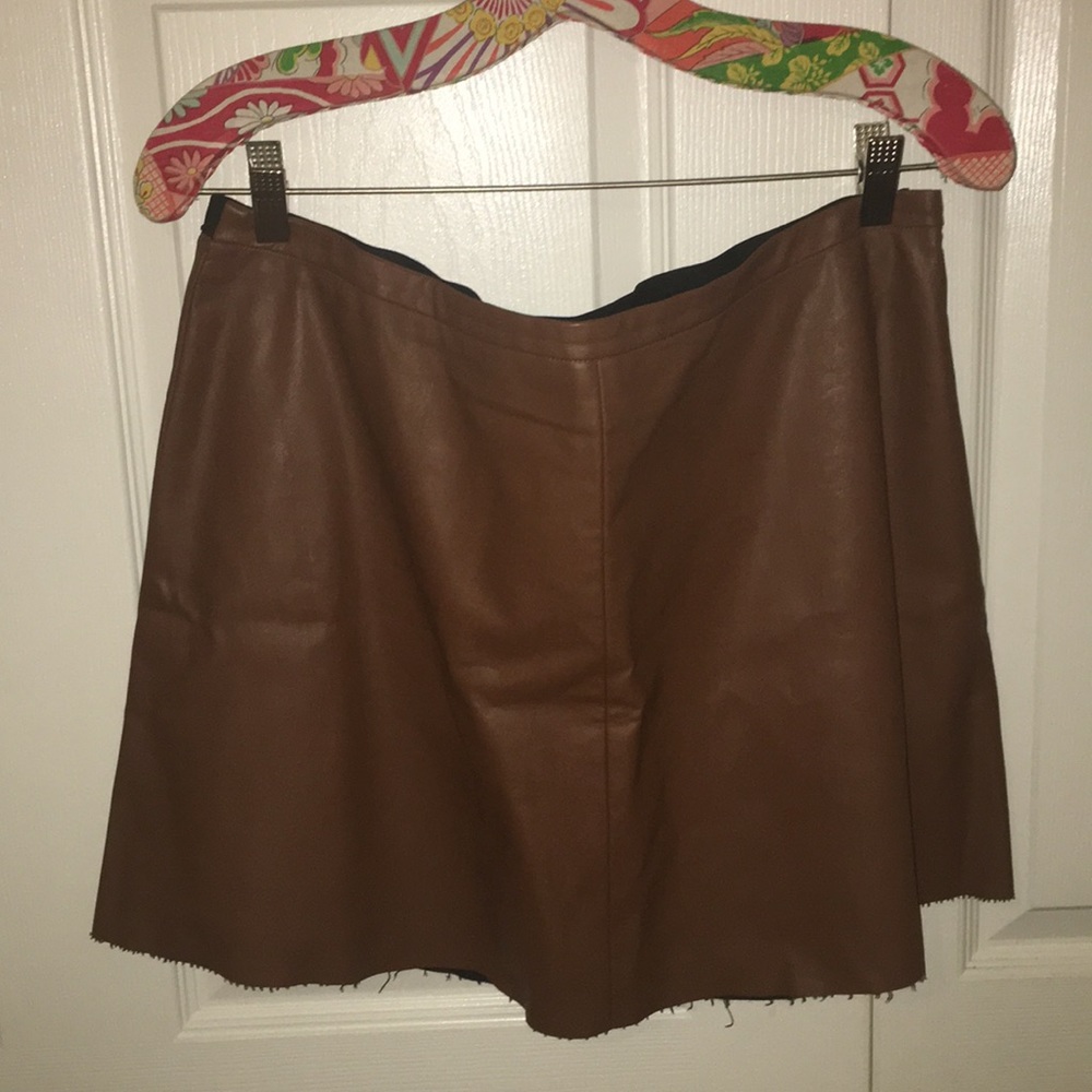 Vegan leather mini skirt. - Picture 1 of 3